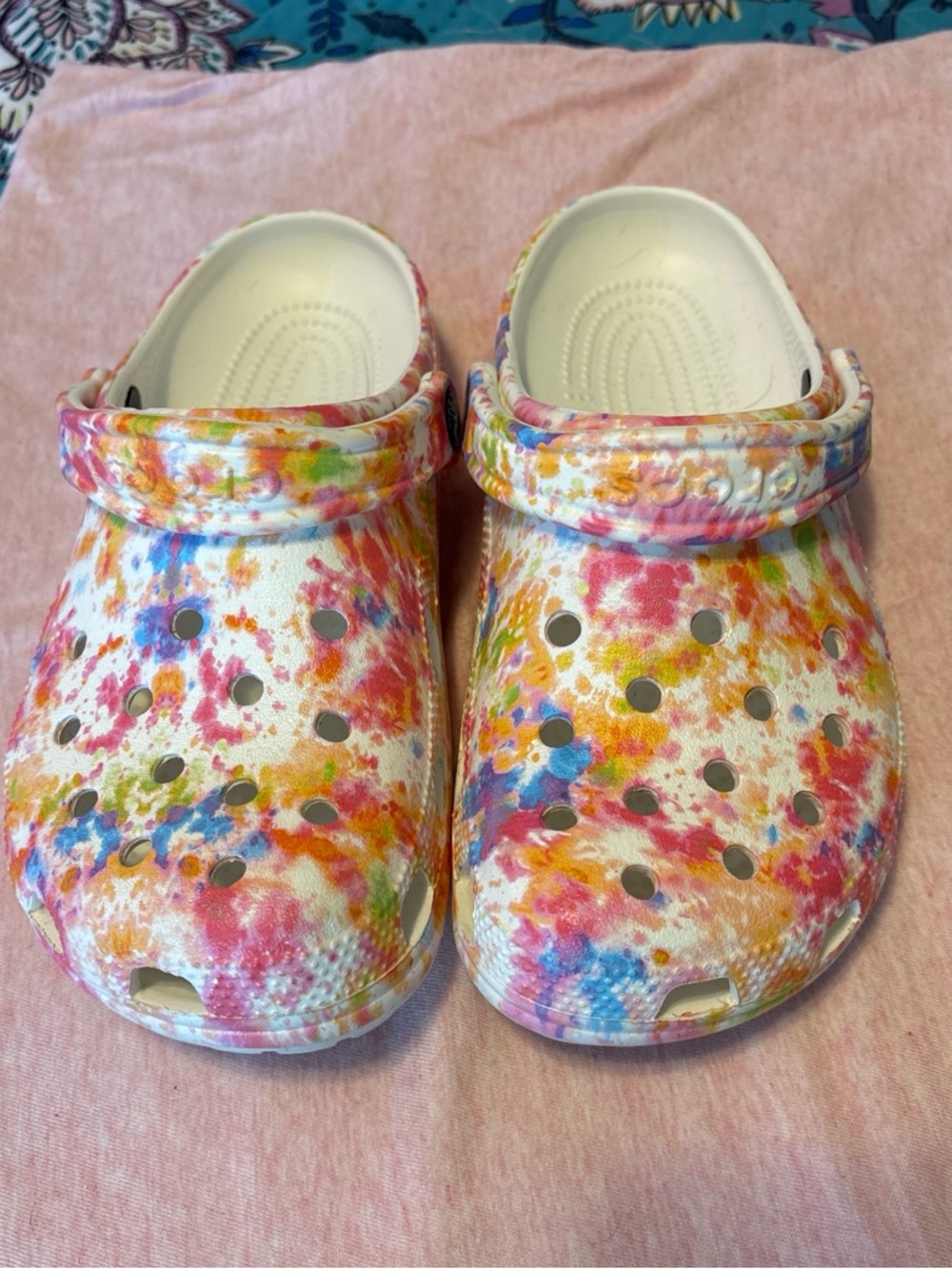 Women’s Tie-Dye Splash Clog - White Multicolor